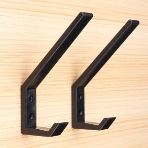 6PCS Helmet Holders Plastic Hanging Hooks Wall Mounted Hangers Hat Glove Bag Shoe Clothes Rack (Black-6PC)