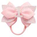 Pink Birthday Hair Bow for Baby Girls 1 2 3 4 5 6 Years Glitter Party Decoration Hair Accessories for First 1st One Birthday