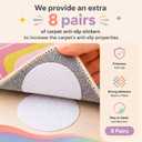 Amylove 7.6 x 12 ft Large Classroom Rug Elementary, Rounded Squares Circle Time Seating Area Rug,Educational Happy Boho Pastel Carpet for Preschool, Kindergarten Daycare, Learning Play Mat, Seats 24