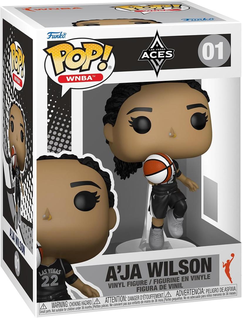 Funko Pop! WNBA: Las Vegas Aces - A'ja Wilson - WNBA Players - Collectable Vinyl Figure - Gift Idea - Official Merchandise - Toys for Kids & Adults - Sports Fans - Model Figure for Collectors