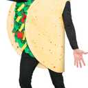 Spooktacular Creations Taco Costume Adult Halloween Costume Burrito Food for Halloween Dress Up Cosplay Party (Medium)
