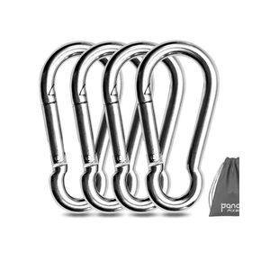 Pixel Panda 3.1&4 Inch Heavy Duty Carabiner Clips Load 1000lbs, 2&4&8Pack Large Snap Hooks for Gym, Outdoor, Swing, Hammock