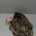 AISI QUEENS Long Wigs for Women Wavy Ombre Wig Middle Part Ash Brown and Bleach Blonde Curly Wigs Natural Looking Hair Replacement Wigs for Party Daily Use