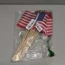 12 Pack Small American Flags on Stick Small US Flags/Mini American Flags for Outside 4x6 Inch American Hand Held Stick Flags with Kid-Safe Spear Top, Patriotic Veterans Day Decorations, 4th of July Decorations (46 Inch (Red))