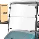 10L0L Golf Cart Windshield for EZGO TXT Gas and Electric 1995-up, Foldable Golf Cart Windscreen, Anti-UV and Impact Resistant, Clear/Tinted