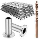 BLIKA 200 Pack Stainless Steel Protector Sleeves for 1/8" 5/32" or 3/16" Deck Cable Railing, for Wood/Composite Posts, T316 Marine Grade, Cable Railing Protector Sleeves