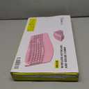 Wireless Keyboard and Mouse Combo, 2.4G Full Size Wave Keys Ergonomic Keyboard with Wrist Rest and 3-Level DPI Adjustable Wireless Ergonomic Mouse for Windows, Mac OS Desktop/Laptop/PC(Pink)