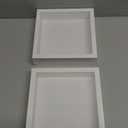 2pcs 6x6 Shadow Box Frame, 3D Picture Frame Display Cas with Real Transparent Glass for Photos, Memorabilia, Crafts, Souvenir, Wedding Memories, Baby Items - White/ 1.2 Inch Depth