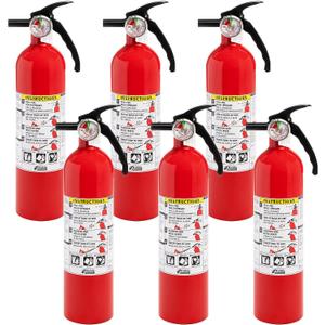 Kidde Multi Purpose Fire Extinguisher for Home, Office, Dorm, Residential, 1A10BC, 6 Pack, EXP: 2026