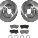 CMX Front Disc Brake Rotors And Ceramic Pads Kit Replacement For Hyundai Elantra Tucson Kia Sportage K8C-100537