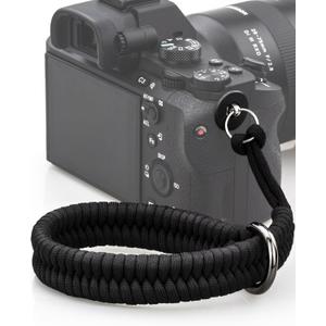 Qiang Ni Camera Wrist Strap - Paracord Quick Release Camera Hand Strap Wrist Lanyard for DSLR or Mirrorless Camera - Black
