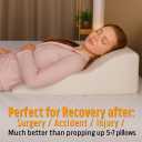Aeris Wedge Pillow for Sleeping and Nighttime Comfort, Memory Foam Bed Wedge for Post Surgery Recovery, Incline Cushion for Snoring and Stomach Acid, Breathable Viscose Cover with Non Slip Base