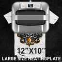 IMREN Heat Press Machine, 12" x 10" Portable Heat Press for T Shirts and Hoodies,Heat Transfer for Sublimation,Vinyl,Heat Transfer Project, Heat Press Machine Up to 410(210 C) - Black