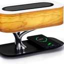 AMPULLA Masdio by Ampulla Bedside Lamp with Bluetooth Speaker and Wireless Charger, Table Lamp Desk Lamp with Sleep Mode Stepless Dimming (Light of Tree(Plus))