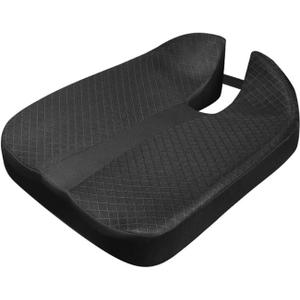 1 Piece Cushion Suitable for Office, car and Home Seating Breathable and Easy to Clean, Ideal for Sitting, Driving and Studying, Black and Grey(Mesh Black,Small)