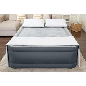 SleepLux Tough Guard Air Mattress Queen 22" with Snugable Top and Built-in AC Pump