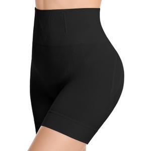 Tummy Control Shapewear for Women Seamless Girdle Shapewear Shorts Mid Waist Body Shaper Thigh Slimmers (Small, 1x-black)