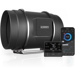 AC Infinity CLOUDLINE PRO T8, Quiet 8 Inline Duct Fan with Temperature Humidity VPD Controller, WiFi Integrated App Control - Ventilation Exhaust Fan for Heating Cooling, Grow Tents, Hydroponics