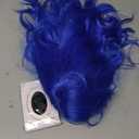 BERON 14 Inches Royal Blue Wig Short Curly Wig Dark Blue Bob Wigs Women Beach Wave Wigs for Cosplay Costume Party Hairnet Included