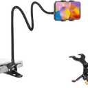 Gooseneck Phone Holder for Desk,Clip On Phone Holder for Bed,Flexible Long Arm Lazy Bracket,Cell Phone Stand Mount with Clamp for iPhone 16 Pro Max 15 14 13 X SE Series,for All 4"-7" Cellphone