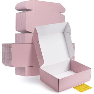 HORLIMER 12x9x4 inches Shipping Boxes Set of 20, Pink Medium Corrugated Cardboard Gift Mailer Box