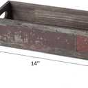 TIMRIS Farmhouse Distressed Wooden Storage Box, Rustic Bathroom Decor Box, Decorative Toilet Tank Basket Nice Butt, Solid Reclaimed Wood Organizer Box with Handles (Random)