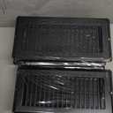 4x10 Floor Regsiter Vent Covers for Home Floor Wall Ceiling - Black with Screws for Easy Installation - Heavy Duty Steel Walkable Finish for Quiet Adjustable Air Vent Cover 4 x 10 - 5 Pack