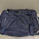 ECOHUB 17" Small Unisex Travel Backpack United Airlines Approved 17x10x9 Friendly Suitcase Anti-Theft Lockable Zippers Style Personal Item Bag Travel Essentials with 12 Pockets Water Resistant, Blue