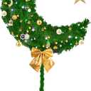 6Ft Eid Ramadan Moon Tree, Eid Tree with Ramadan Decorations, Muslim Islamic Crescent Artificial for Garden, Indoor