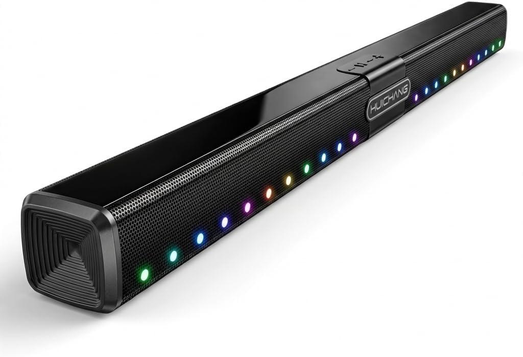 HUICHANG 360° Surround Soundbar 150W Peak BT 9D Audio Home TV PC
