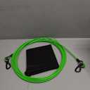 Tofeer 30FT Green Heavy Duty Dog Tie Out Cable - 500LBS Tensile, Swivel Hook & Shock Spring for Small to Medium Pets