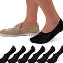 SIXDAYSOX No Show Socks Men 6 Pairs Thin Invisible Low Cut Non Slip Socks for Loafer Sneakers Size 10-13/13-15