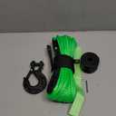 TYT Synthetic Winch Rope Kit - 1/4'' x 50' with 10000 lbs Strength, Protective Sleeve, Heavy Duty Hook, Rubber Stopper, & Safety Pull Strap for Off-Road 4x4 Vehicles (Green) (JPS1450OG)