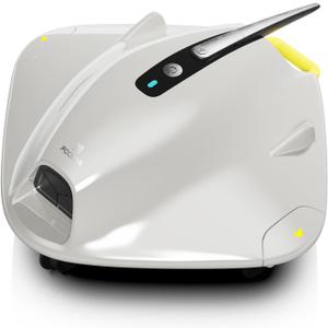 PoolMr Cordless Robotic Pool Cleaner - Above Ground Pool Vacuum Robot - 40W Strong Suction, Dual Cleaning System, Barrier Crossing, 120-Min Runtime Up to 1614 Sq for Above Ground Pools, Grayish White