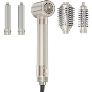 MESCOMB 5-in-1 Hot Air Styler Kit  110,000 RPM Fast-Drying Dryer, Auto-Wrap Curlers, Straightening & Volumizing Brushes All-in-One (Champagne White)
