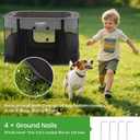 Love's cabin Pet Puppy Dog Playpen, Small Dog Tent Crates Cage Indoor/Outdoor, Portable Exercise Playpen for Cat, Foldable Pop Up Dog Kennel Playpen with Carring Case (S, Grey)