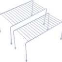 Kitchen Shelves, Cabinet Organization Mini Storage Shelf, White,Set of 2