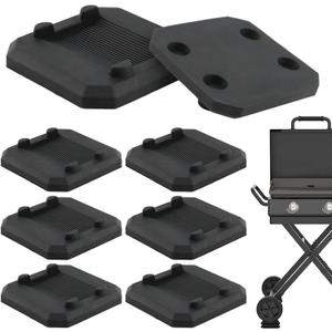1/4" Grill Leveling Shims for Blackstone Griddle, Stackable Rubber Griddle Leveler Pads for Most Grills, Outdoor Cooking Accessories, Camping and RV, Keep Flat Top Grill in Level (8 Pack)