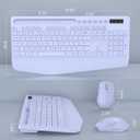 Wireless Keyboard and Mouse Combo - Full-Sized Ergonomic Keyboard with Wrist Rest, Phone Holder, Sleep Mode, Silent 2.4GHz Cordless Keyboard Mouse Combo for Laptop, Computer, PC, Mac, Windows -Trueque