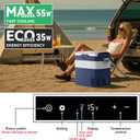 Megiu 12 Volt Refrigerator Car Fridge Portable 12V 45 Quart Freezer Compressor Cooler 12V/24V DC 110240 V AC for Truck Van RV Camper SUV and Home Use