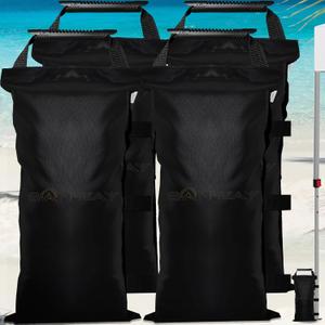 4/6/8 Pack SANWAY 120 LBS Sand Bags for Canopy Weights Bag Windproof-Portable and Durable to Secure Tents, Canopies, and UmbrellasNO Sand (Black)