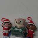Pack of 3: 2 Elf on the Shelf Plushie Pals Mini Dolls Backpack Clip Boy Girl Black, Russ Petooties Pet 4" 