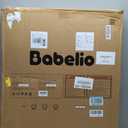 Babelio Baby Gate for Stairs, Kitchen & Doorways, No Bottom Bar| One-Handed Operation| Auto-Close| Hardware Mount (Drill Needed) Safety Dog/Pet Gate (Black - B17, 26-43" W, 28" H)