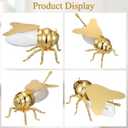 IMIKEYA Bee Honey Jar, Decorative Bee Shaped Honey Pot Bee Figurine Glass Honey Container Syrup Dispenser Crystal Condiment Pot Sugar Holder Bowl for Kitchen Home