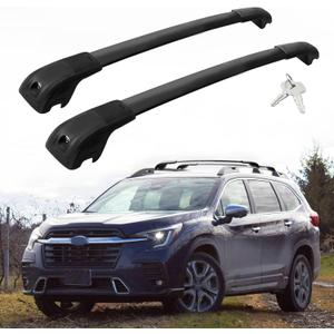Lockable Roof Rack Cross Bars Compatible with 2019-2025 Subaru Ascent (Only for Raised Side Rails), 200 lbs Load Capacity Aluminum Cargo Bars for Rooftop Cargo Carrier Luggage Bike Black