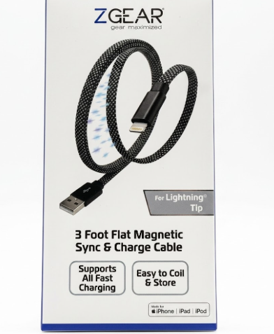 ZGear Flat Magnetic Cable, 3ft