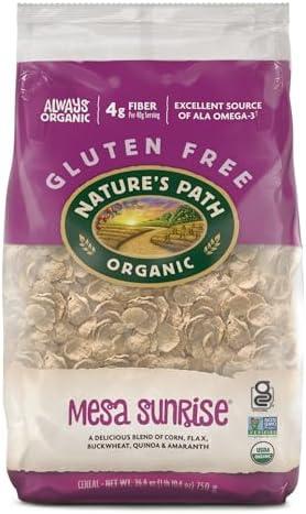 Nature's Path Organic Mesa Sunrise Cereal, 26.4 oz (Pack of 6), Flax Seeds, Quinoa, Amaranth, Gluten Free, Earth Friendly Packaging, BBD April 23, 2026