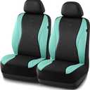 Skechers Car Seat Covers,Leather Seat Covers with GOGA Mat Technology,Waterproof Car Seat Covers Front Seats,Airbag Compatible,Comfort Universal Fit for Most Cars,Vans,Trucks,SUVs,Mint