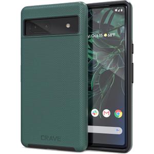 Crave for Google Pixel 7a Case, Shockproof Protection Dual Layer Case for Google Pixel 7a (6.1 inch) - Forest Green