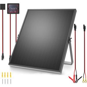 25W Solar Panel Kit with Smart MPPT Controller | 12V Waterproof Battery Charger Maintainer for RV, Boat, Car, Motorcycle, ATV,Phone